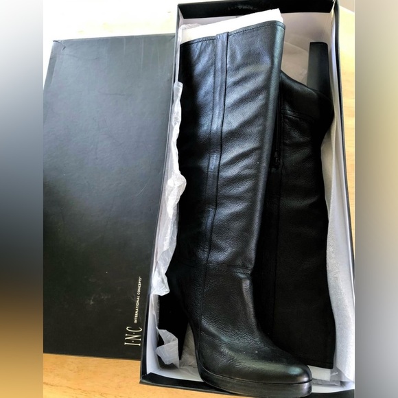 I.N.C. Black leather boots - Picture 4 of 4